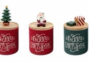 barattolo natalizio in ceramica